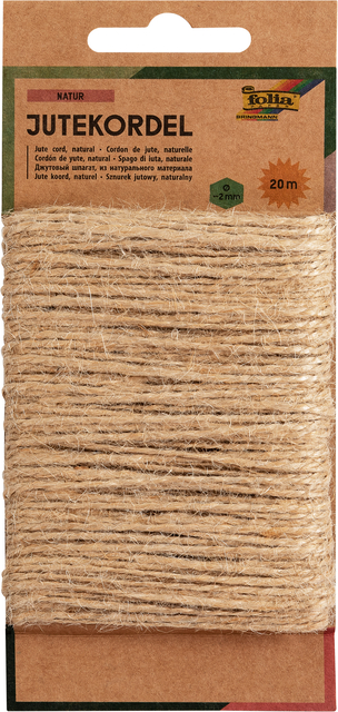 Cordon de jute Folia 20m naturel