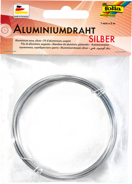 Fil aluminium Folia 1mmx5m argenté