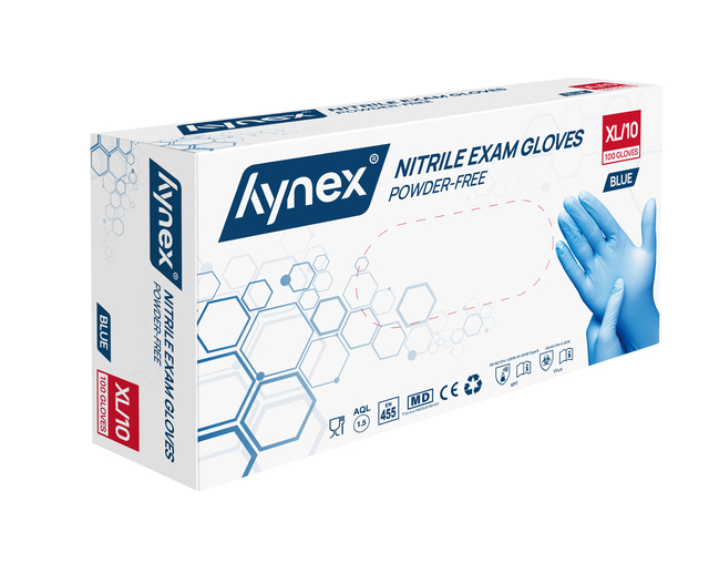 Gant Hynex XL nitrile bleu 100 pièces