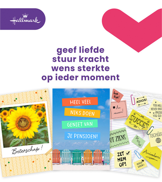 Wenskaart Hallmark navulset A4 zakelijke momenten 8 kaarten