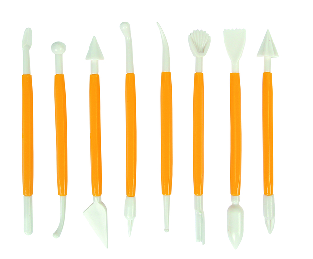 Spatule à modeler Conda plastique 15cm set 8 pièces