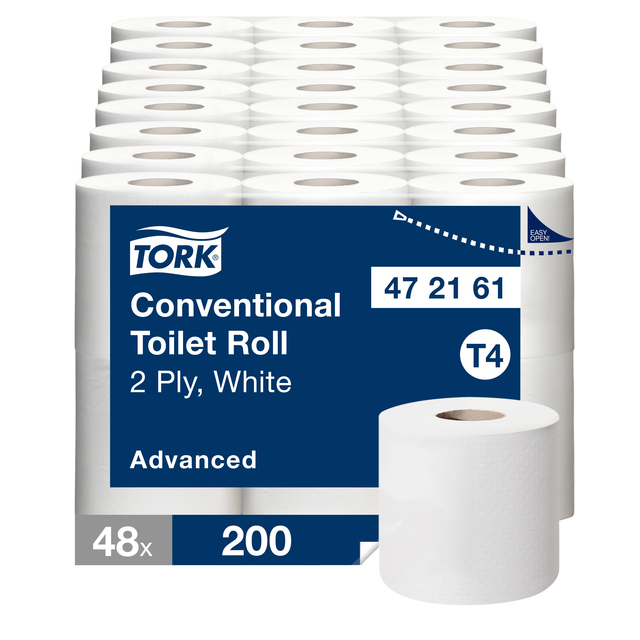 Toiletpapier Tork T4 Advanced 2-laags 200 vel wit 472161