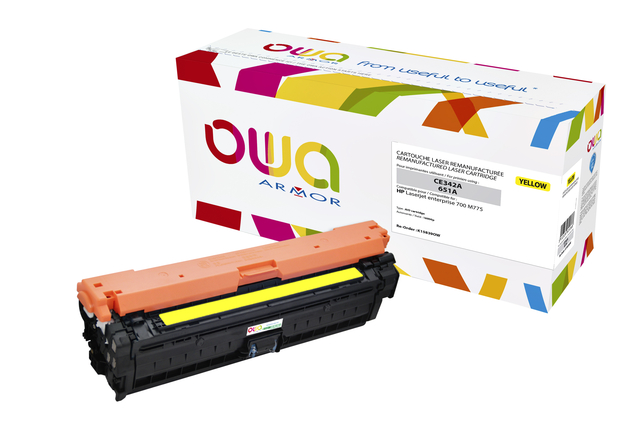 Cartouche toner OWA alternative pour HP CE342A jaune