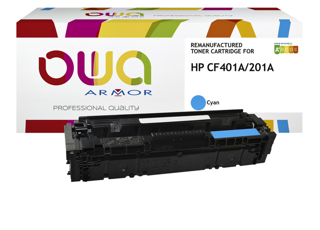 Cartouche toner OWA alternative pour HP CF401A bleu