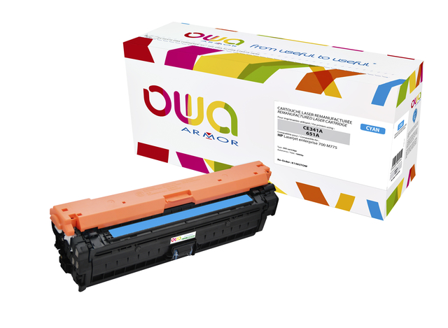 Cartouche toner OWA alternative pour HP CE341A bleu