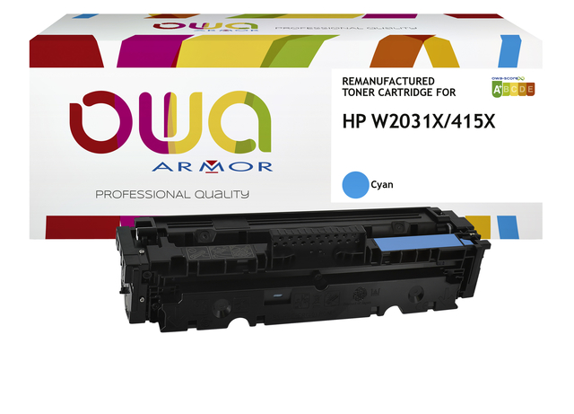 Cartouche toner OWA alternative pour HP W2031X bleu