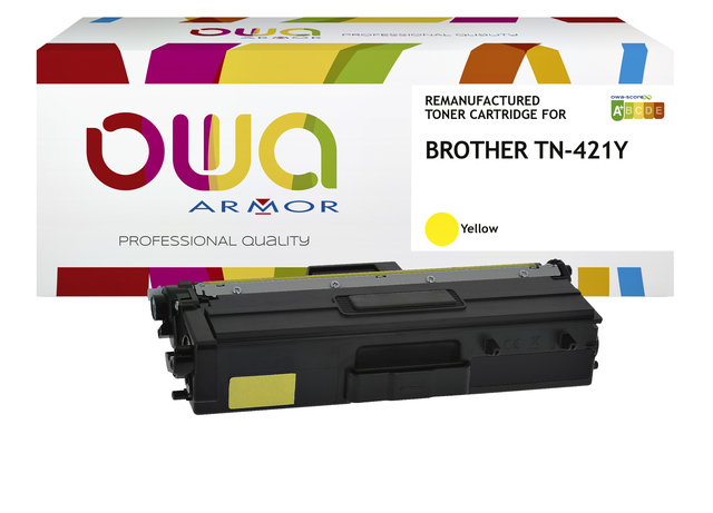 Toner OWA alternatief tbv Brother TN-421Y geel