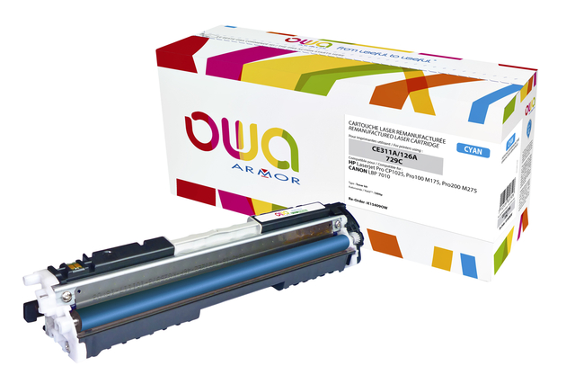 Cartouche toner OWA alternative pour HP CE311A bleu