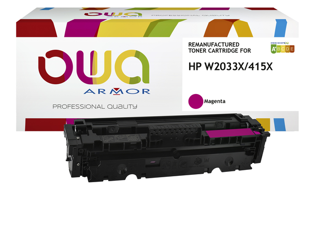 Cartouche toner OWA alternative pour HP W2033X rouge