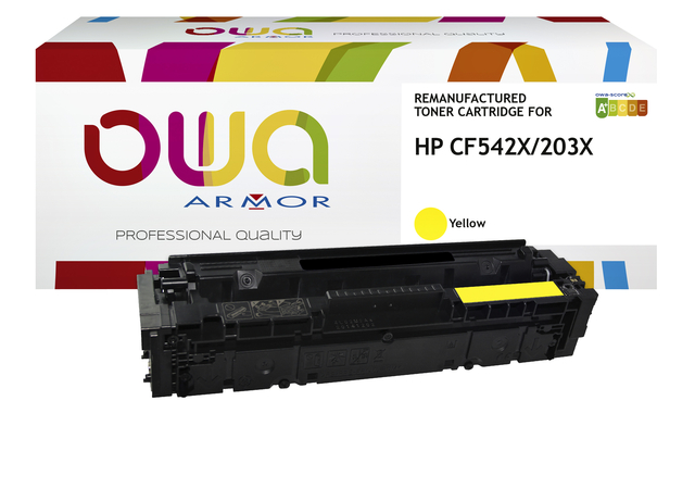 Cartouche toner OWA alternative pour HP CF542X jaune