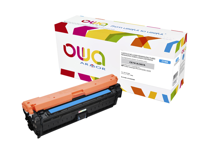 Cartouche toner OWA alternative pour HP CE741A bleu