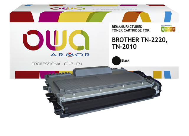 Toner OWA alternatief tbv Brother TN-2220BK zwart