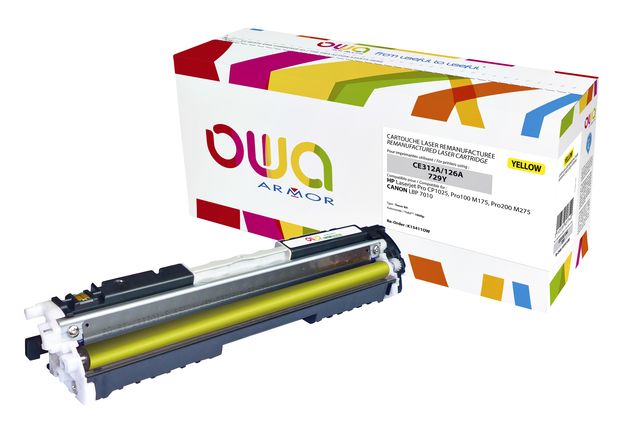 Cartouche toner OWA alternative pour HP CE312A jaune