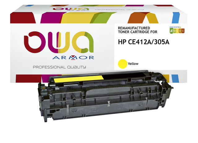 Cartouche toner OWA alternative pour HP CE412A jaune