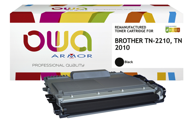 Toner OWA alternatief tbv Brother TN-2210BK zwart