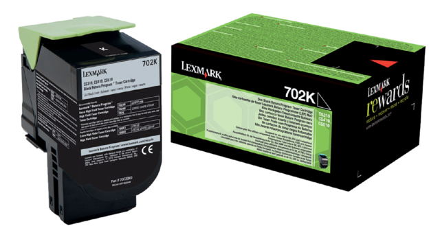 Cartouche toner Lexmark 70C20K0 Prebate noir