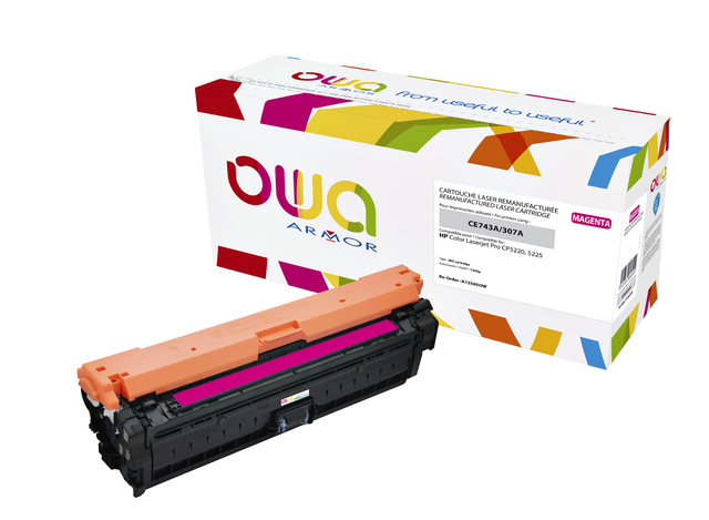 Cartouche toner OWA alternative pour HP CE743A rouge