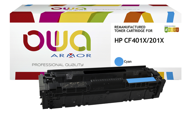 Cartouche toner OWA alternative pour HP CF401X bleu