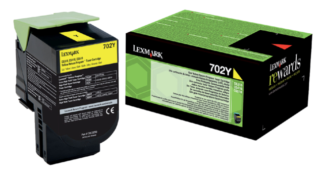 Cartouche toner Lexmark 70C20Y0 Prebate jaune