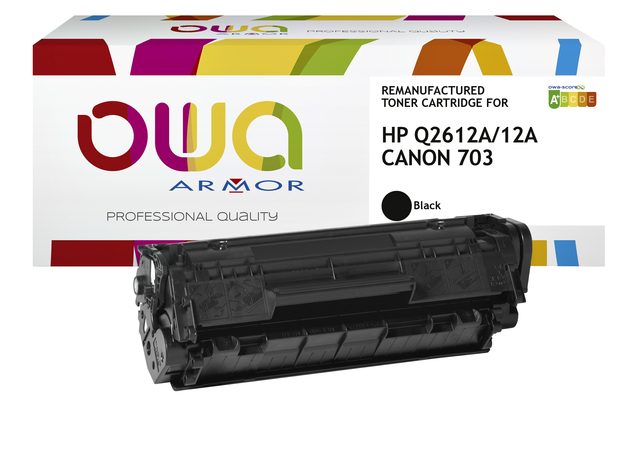 Tonercartridge OWA alternatief tbv HP Q2612A zwart