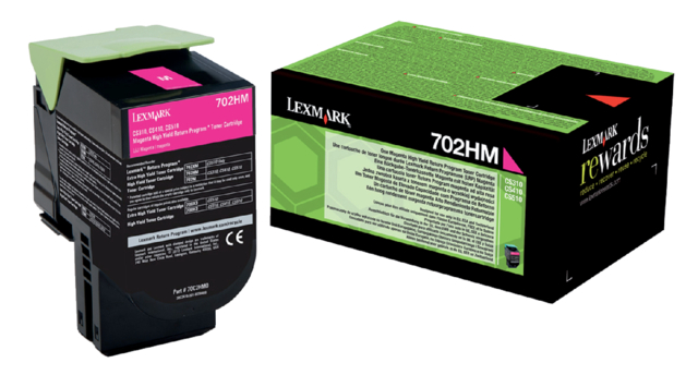 Cartouche toner Lexmark 70C2HM0 Prebate rouge