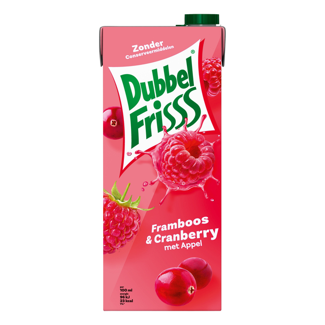 Boisson fruité DubbelFriss framboise cassis pak 1500ml