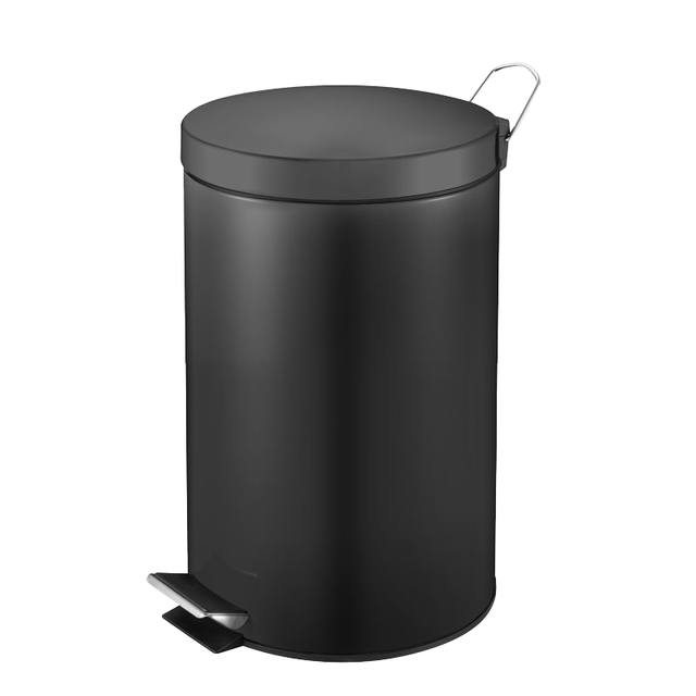 Poubelle à pédale ronde Vepa Bins 12L noir