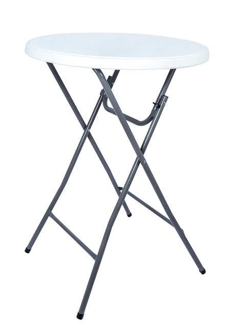 Table haute BRASQ 80cm BT100 blanc