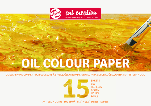 Papier peinture à l''huile Talens Art Creation A4 15 feuilles 300g