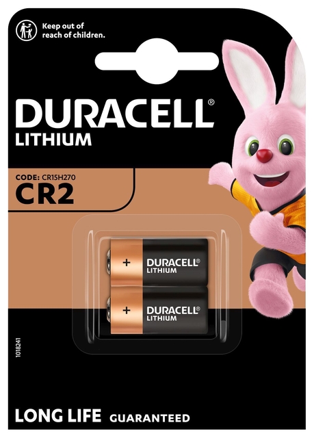 Batterie Duracell 2x CR2 Lithium noir