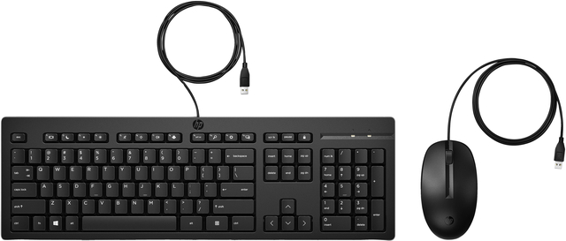 Toetsenbord + muis HP 225 Qwerty zwart