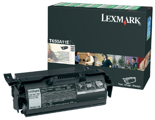 Tonercartridge Lexmark T650A11E prebate zwart