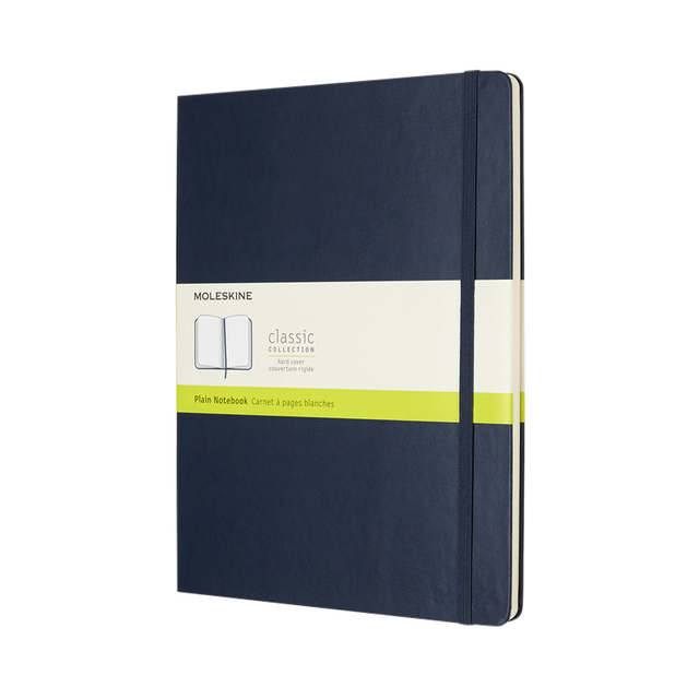 Notitieboek Moleskine XL 190x250mm blanco hard cover sapphire blue