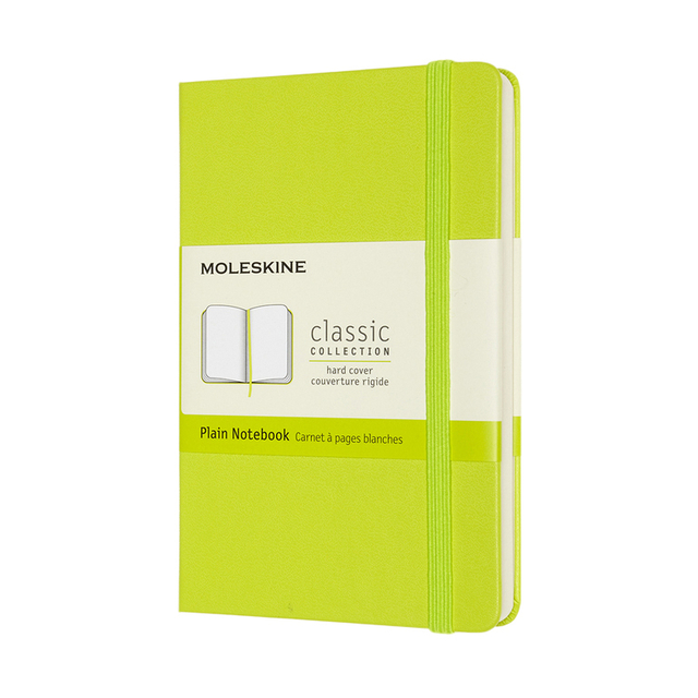 Carnet Moleskine Pocket 90x140mm uni couverture rigide vert citron