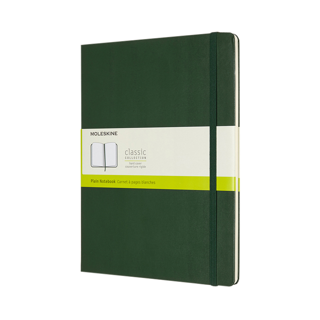 Carnet Moleskine XL 190x250mm uni couverture rigide vert myrte