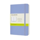 Carnet Moleskine Pocket 90x140mm uni couverture souple bleu hortensia