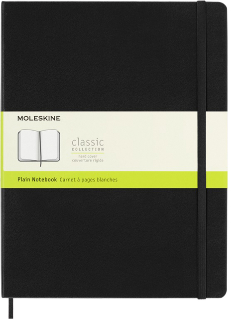 Carnet Moleskine XL 190x250mm uni couverture rigide noir