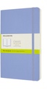 Carnet Moleskine large 130x210mm uni couverture souple bleu hortensia