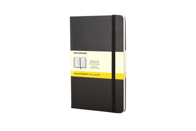 Carnet Moleskine Pocket 90x140mm carreau 5x5mm couverture rigide noir