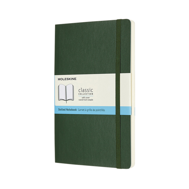 Notitieboek Moleskine large 130x210mm dots soft cover zwart