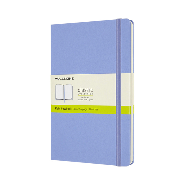 Notitieboek Moleskine large 130x210mm blanco hard cover hydrangea blue