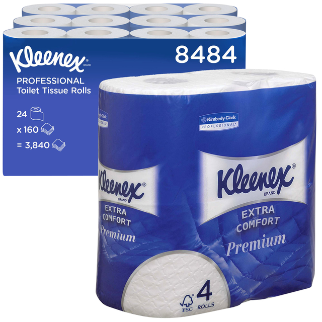 Toiletpapier Kleenex 4-laags 160 vel wit 8484