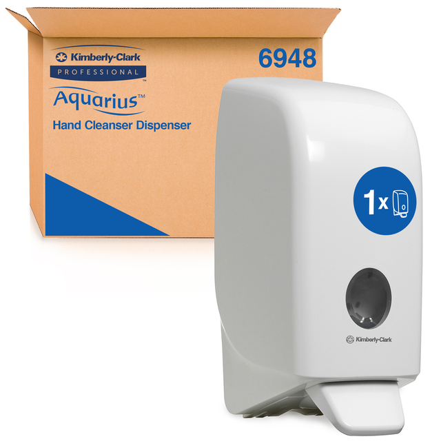 Handzeepdispenser Aquarius 1 liter wit 6948