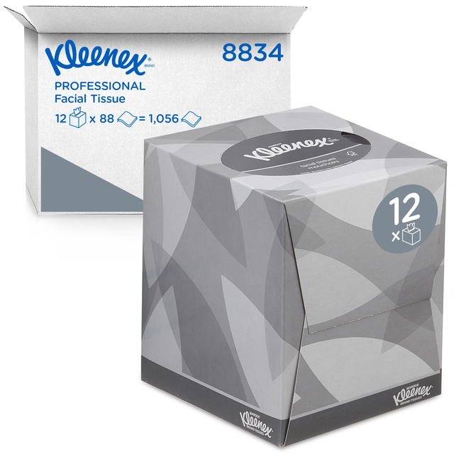 Facial tissues Kleenex kubus 2-laags 88 vel wit 8834