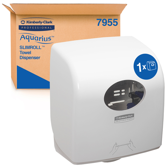 Distributeur rouleau essuie-mains Aquarius 7955 Slimroll blanc