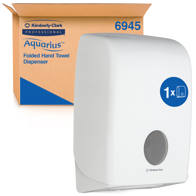 Handdoekdispenser Kimberly Clark Aquarius i-vouw wit 6945