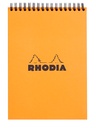Bloc Rhodia A5 ligné 160 pages 80g spirale orange