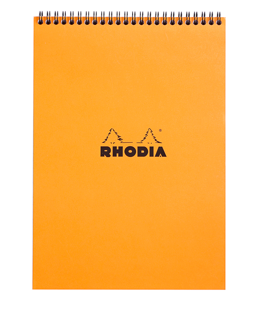 Spiraalblok Rhodia A4 lijn 160 pagina's 80gr oranje