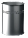 Corbeille à papier Durable 3300-23 15L 30mm perforations argent