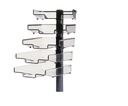 Corbeilles à courrier Hanza 5 corbeilles colonne pivotante 360 degrés noir